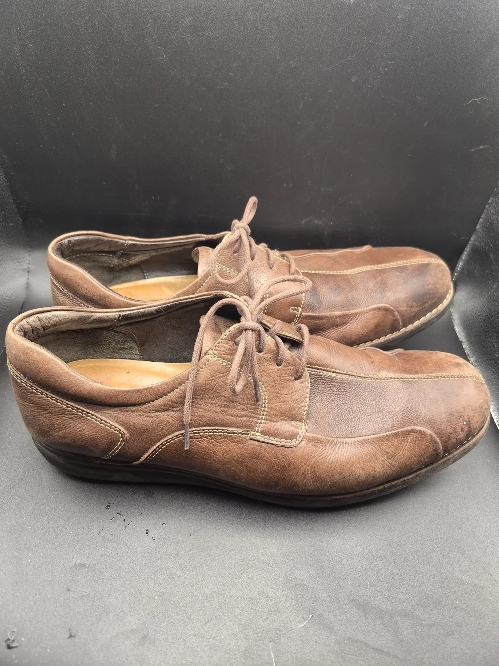 Johnston & Murphy Brown Leather Casual Lace-Up Oxfords
